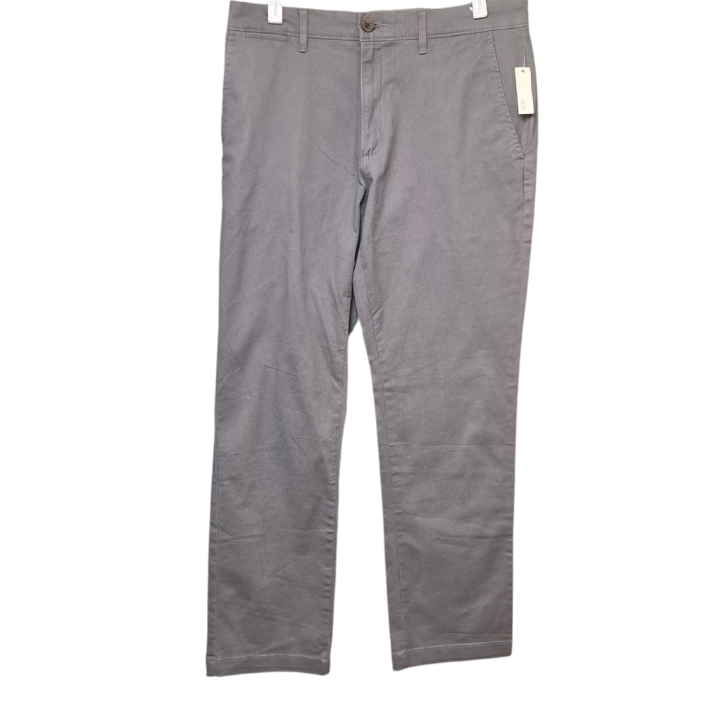 New Amazon Essentials Men's Gray Slim Pants Chinos Grey Size 32